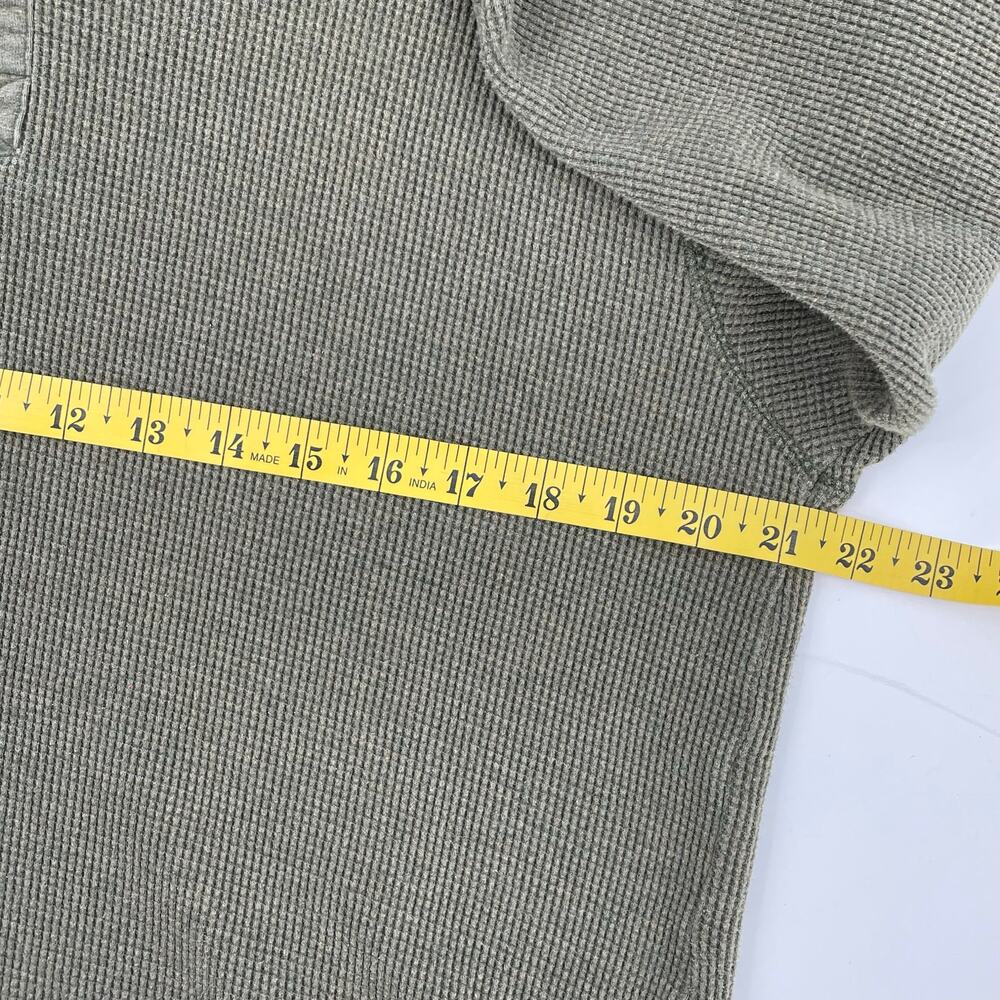 Natural Life Men's Waffle Knit Henley Shirt, Green, Sz.‎ L, Lightweight - Picture 7 of 8
